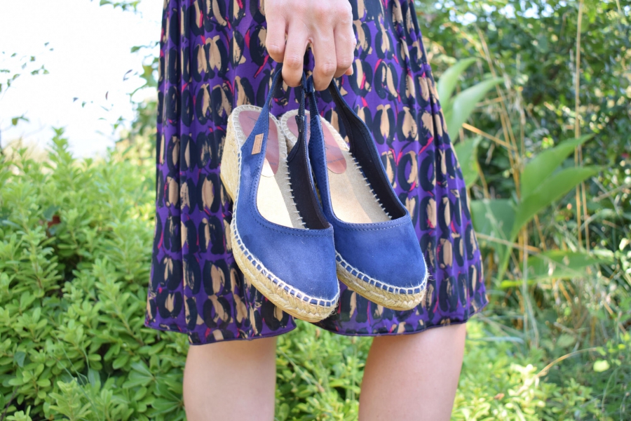 Espadrilles 32C Marine en DAIM